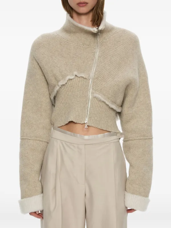 Christopher Esber Isolde Double-knit Jacket in Neutrals