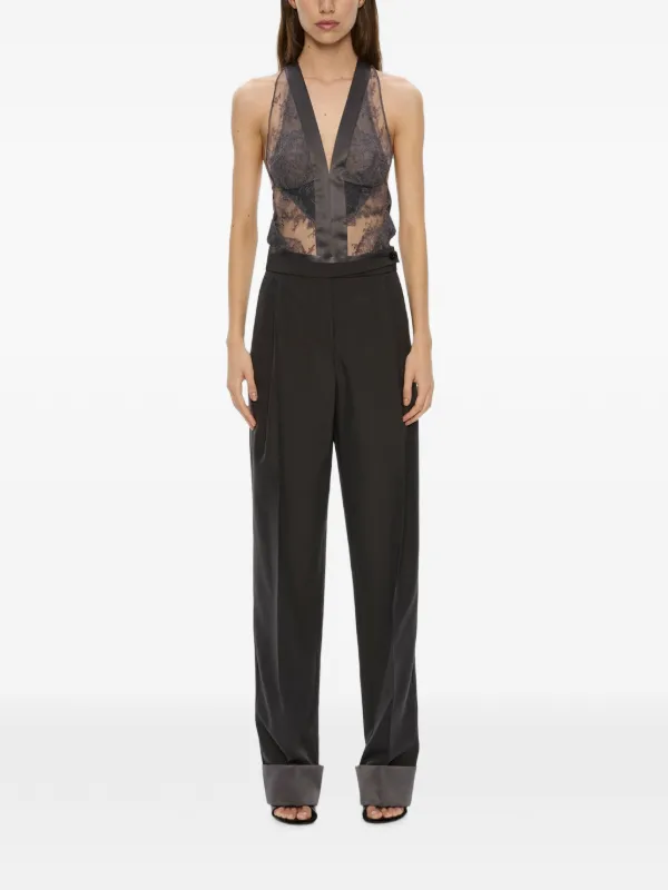 Christopher Esber Rowan Sateen-cuffed Trousers in Black