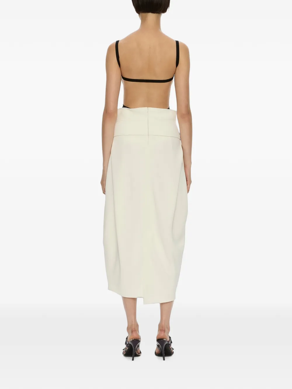 Christopher Esber Virelle Cocoon midi-rok Beige