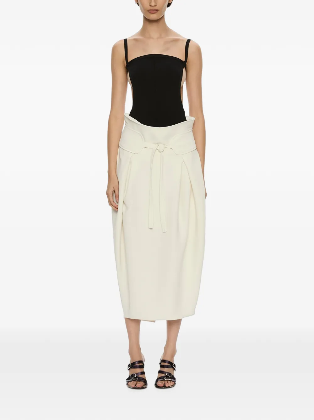 Christopher Esber Virelle Cocoon midi-rok Beige