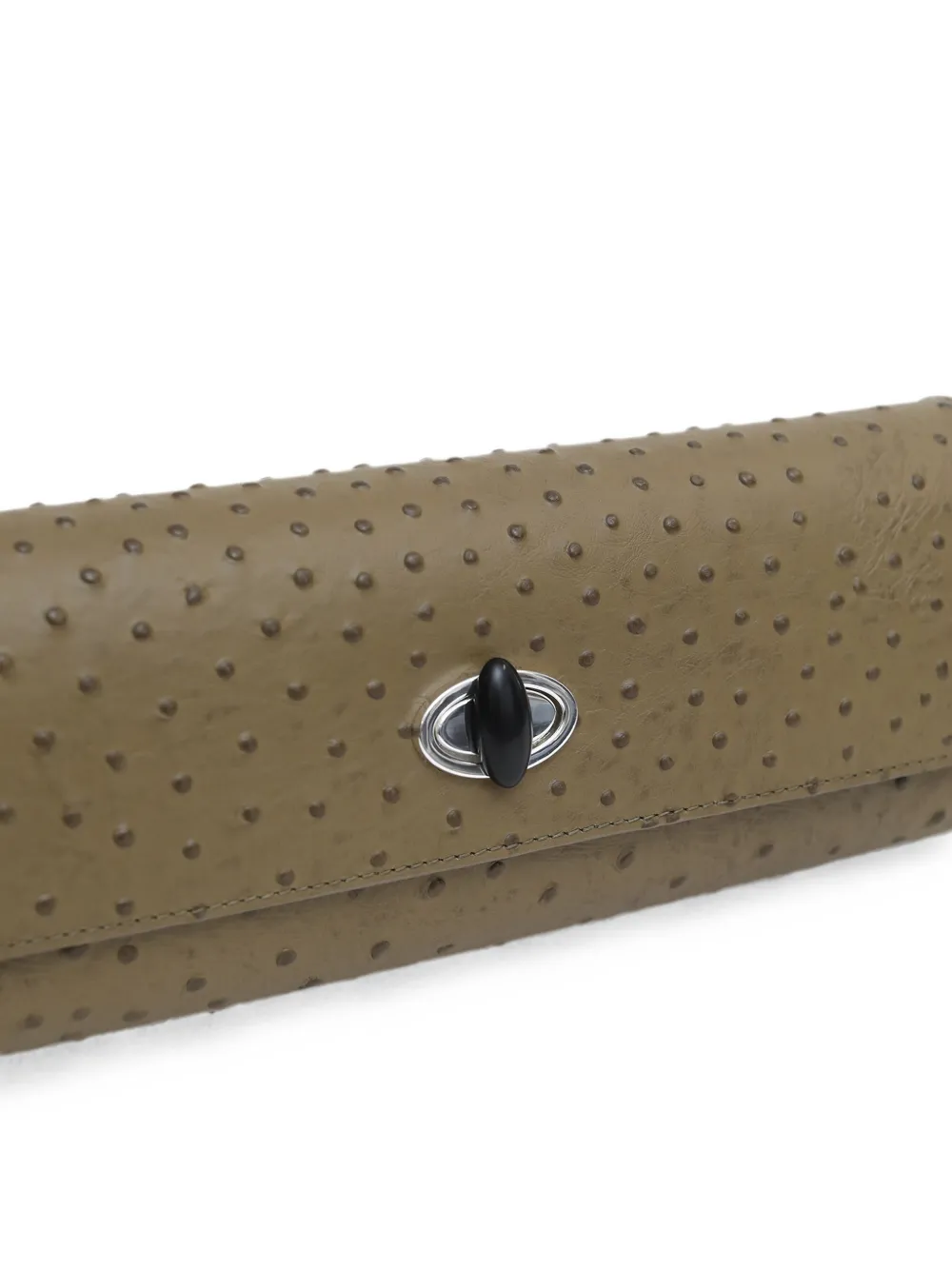 Christopher Esber Buki clutch met struisvogel-effect Bruin