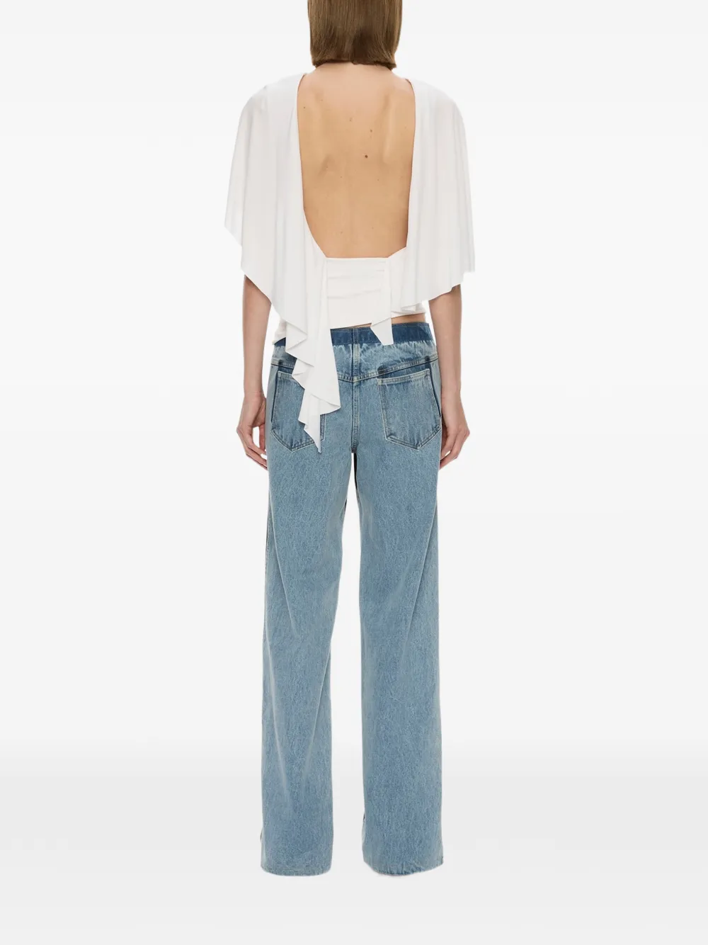 Christopher Esber Troy Deconstruct leather jeans Zwart