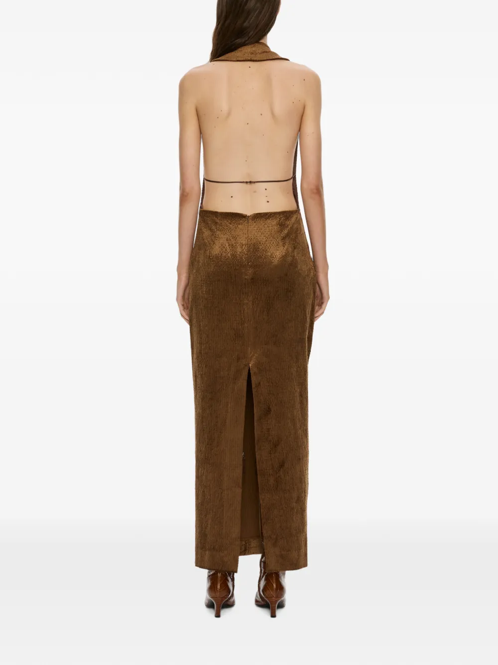 Christopher Esber Delvine maxi-dress met uitgesneden details Bruin