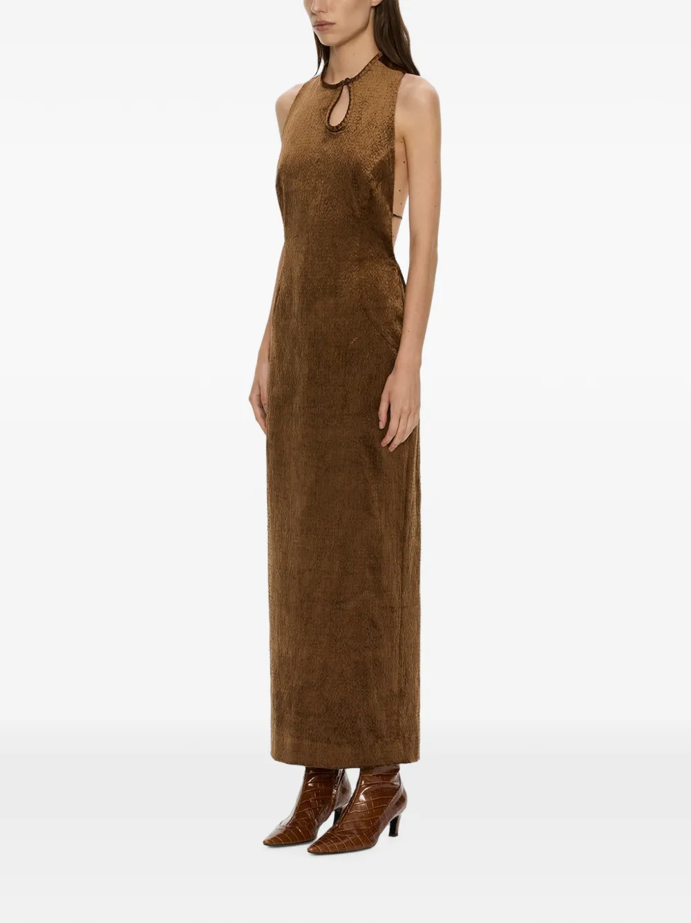 Christopher Esber Delvine maxi-dress met uitgesneden details Bruin