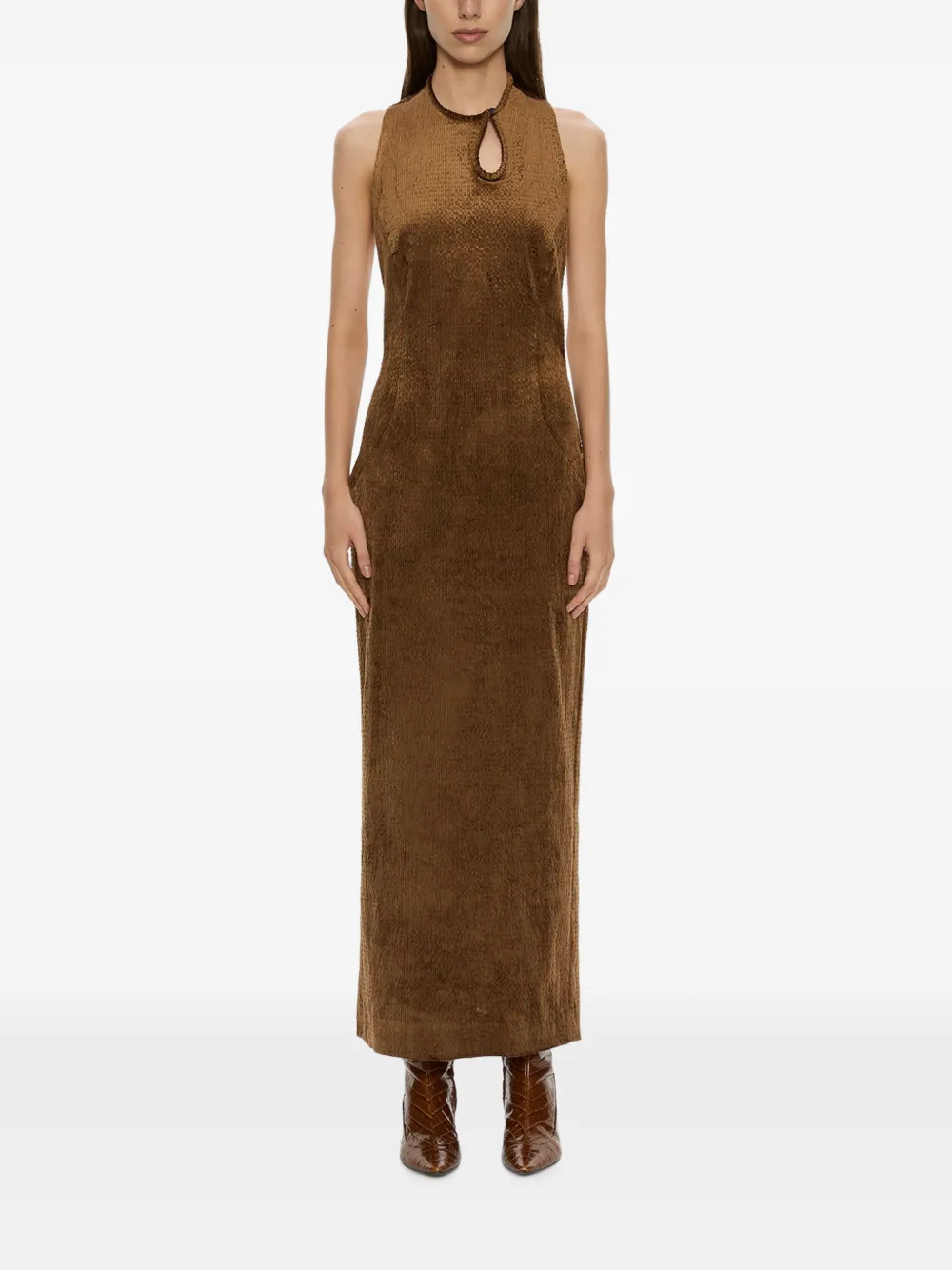 Christopher Esber Delvine maxi-dress met uitgesneden details Bruin