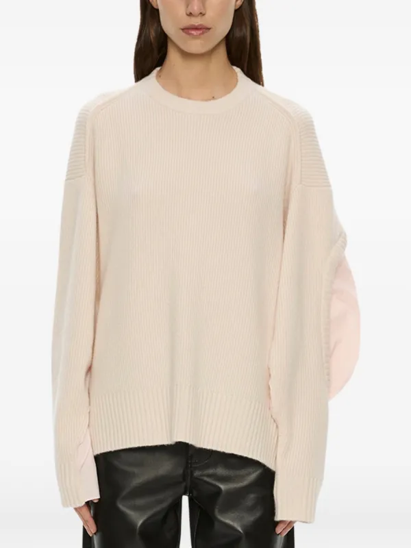 Christopher Esber Airbag Ribbed-knit Sweater in Neutrals
