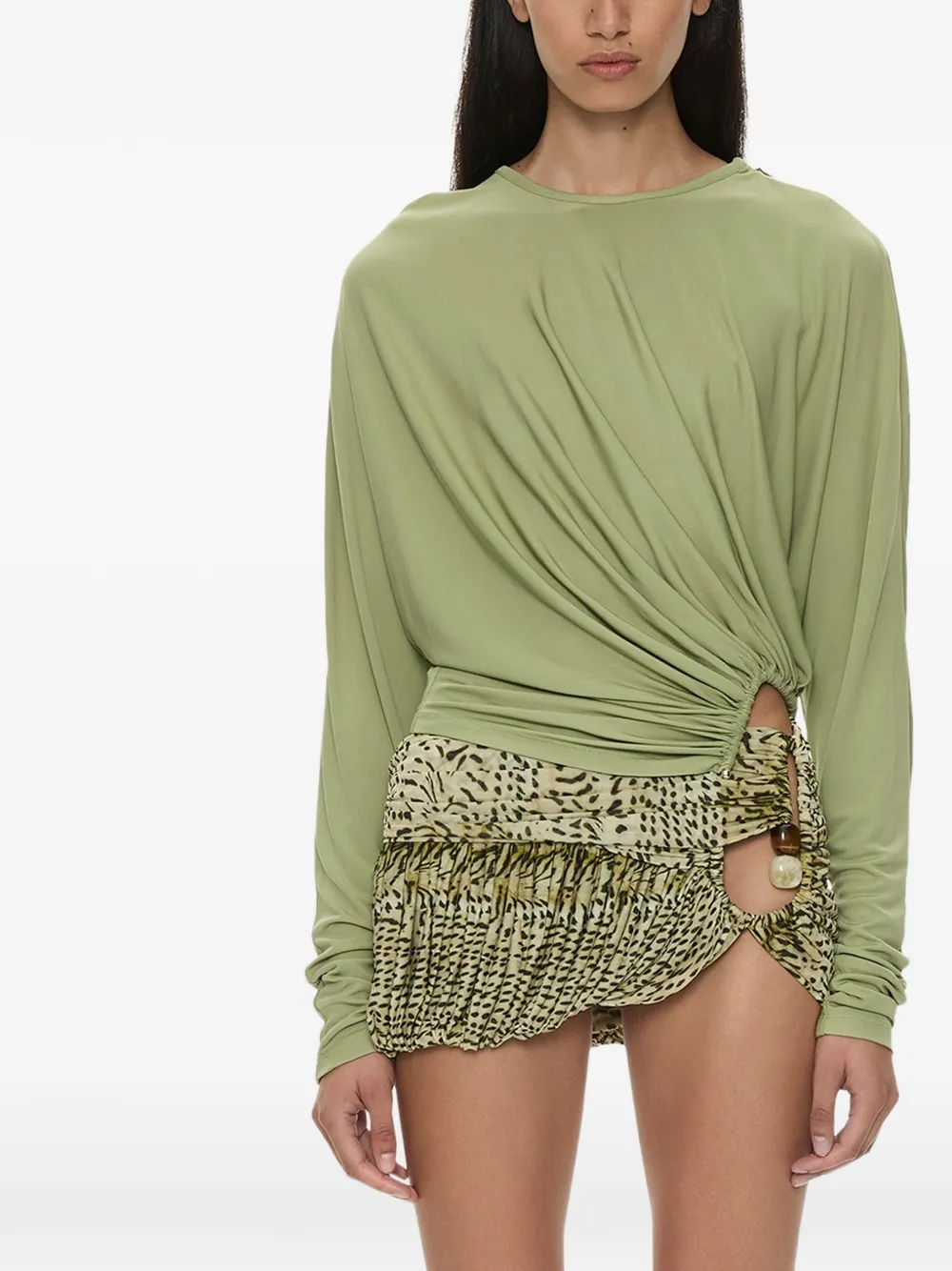 Christopher Esber cut-out T-shirt - Vert Christopher Esber cut-out T-shirt - Vert