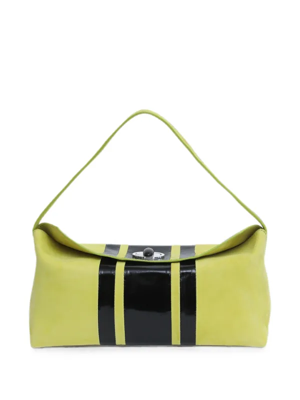 Christopher Esber Doba Quartz Turnlock Shoulder Bag in Yellow