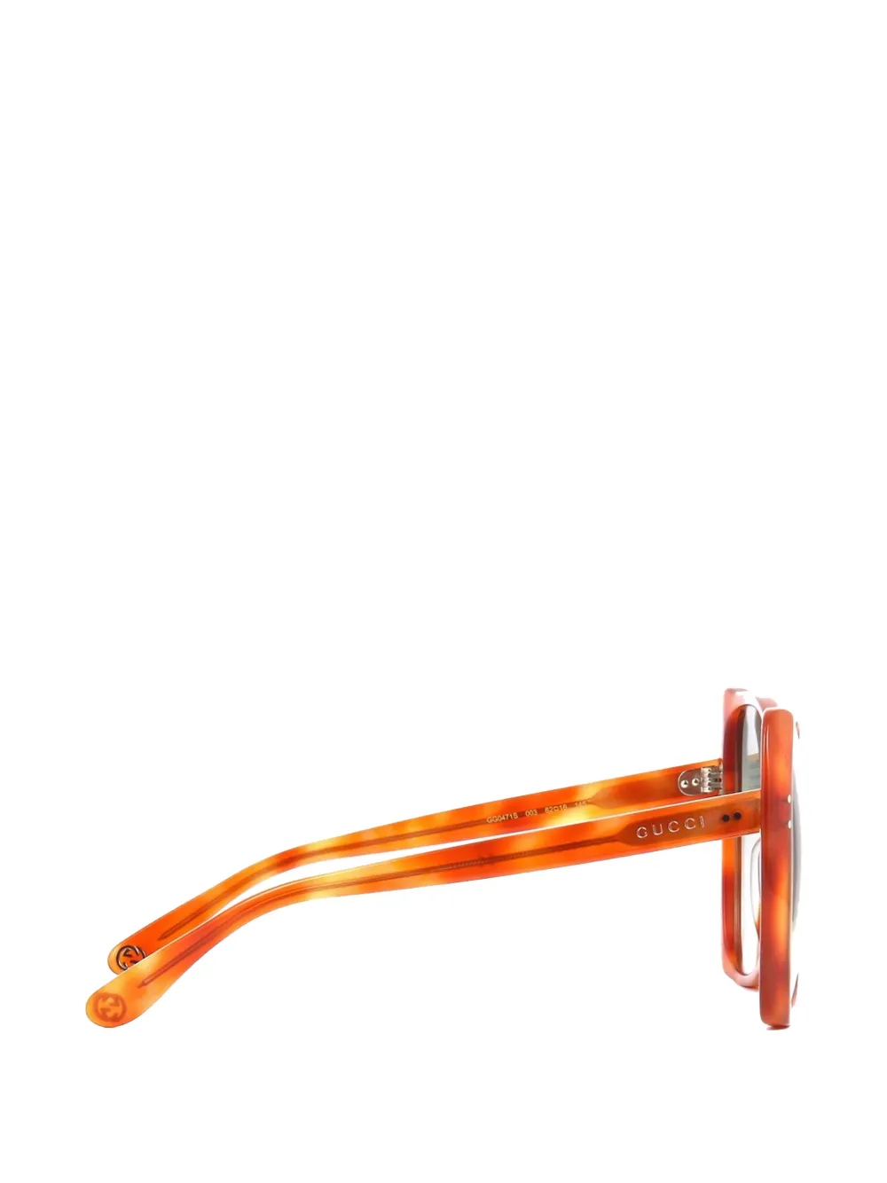 Gucci Eyewear GG0471S oversized tortoiseshell-effect sunglasses Oranje