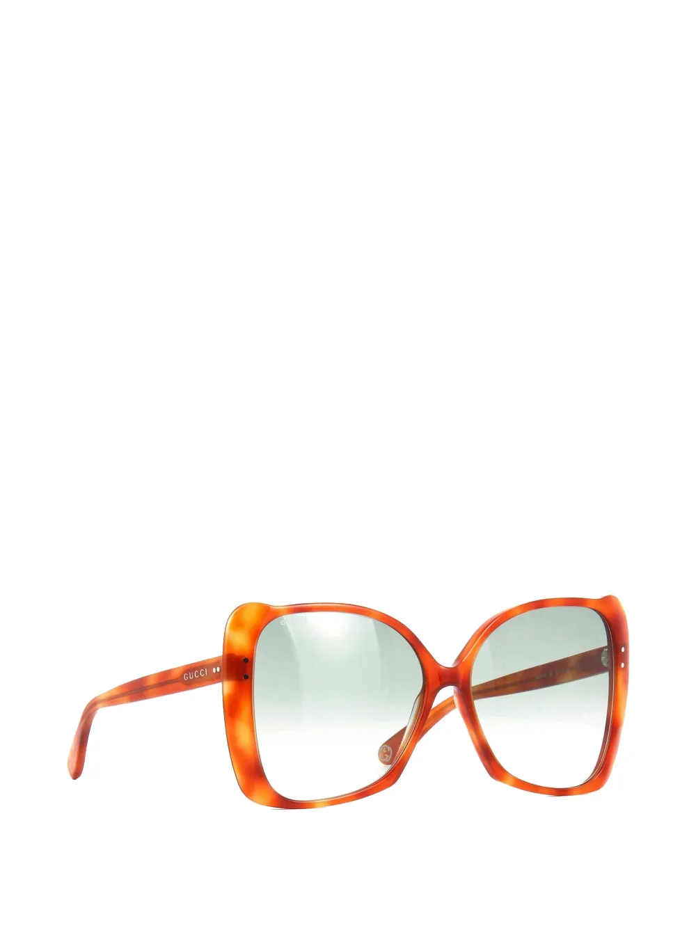 Gucci Eyewear GG0471S oversized tortoiseshell-effect sunglasses Oranje