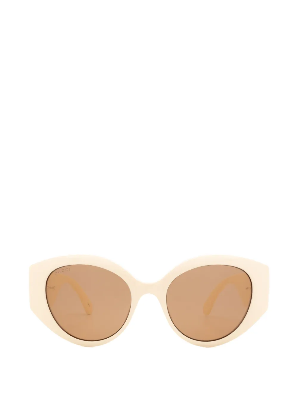 Gucci Eyewear Double G zonnebril met matelassé montuur Beige
