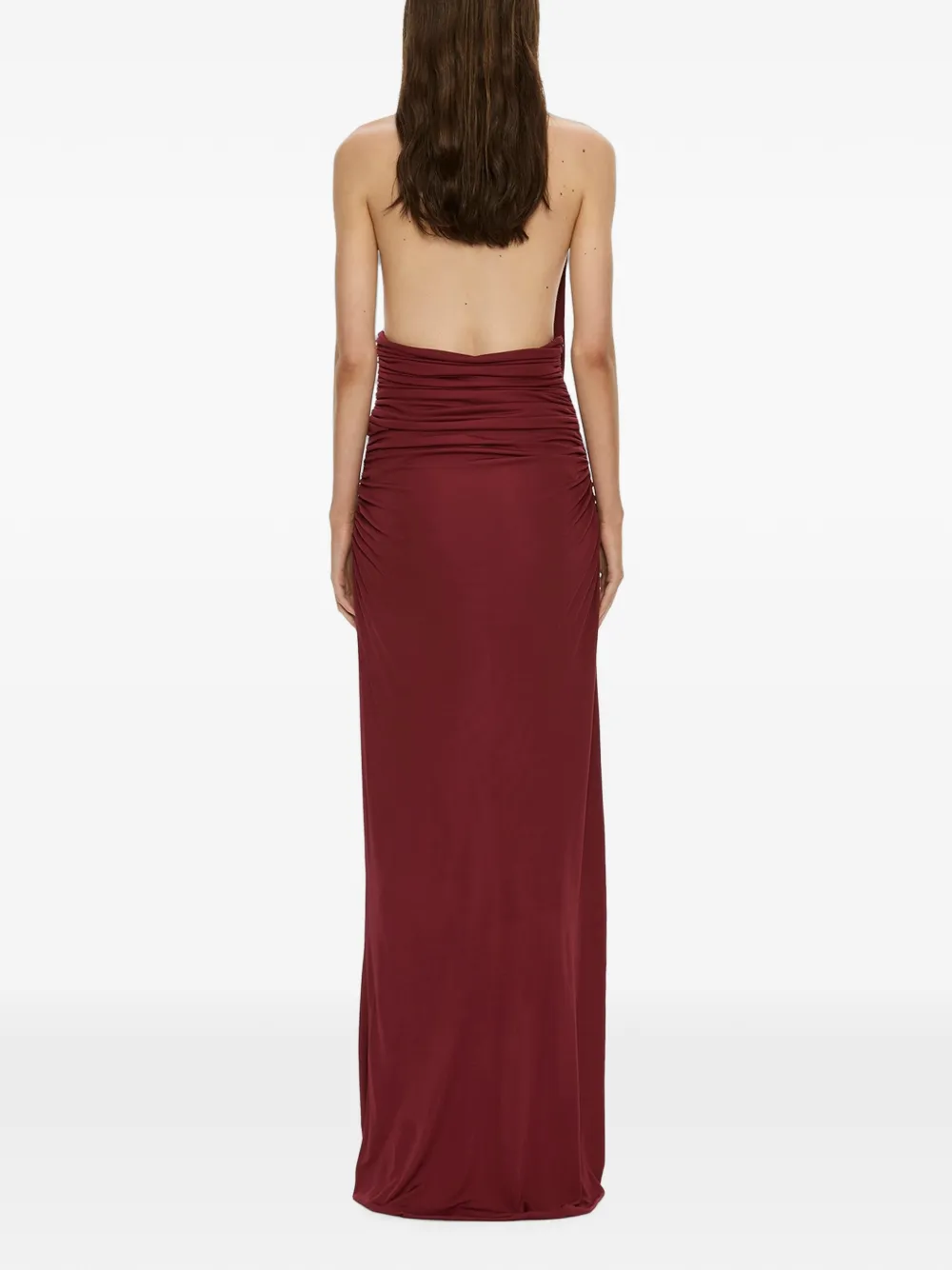 Christopher Esber Gedrapeerde cummerbund maxi-dress Rood