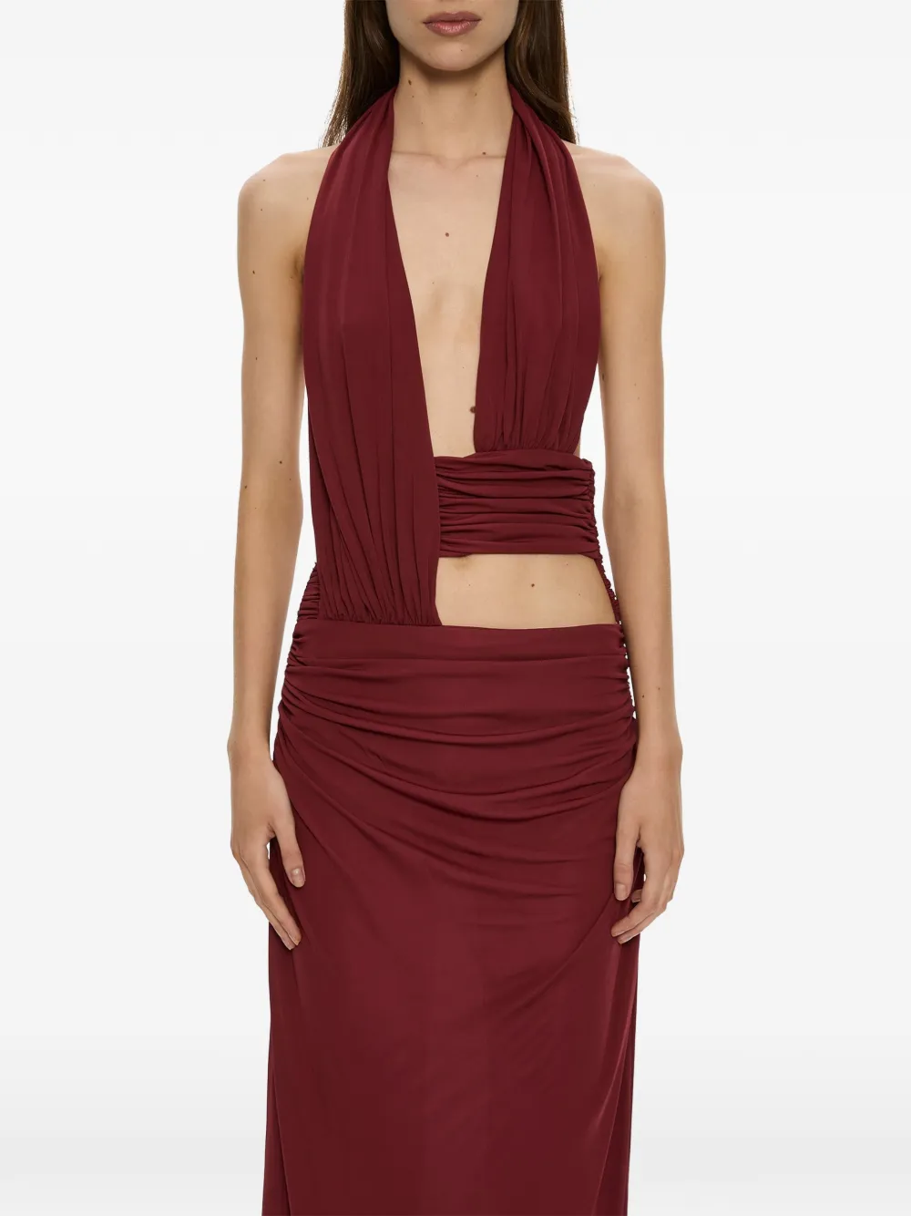 Christopher Esber draped cummerbund maxi dress