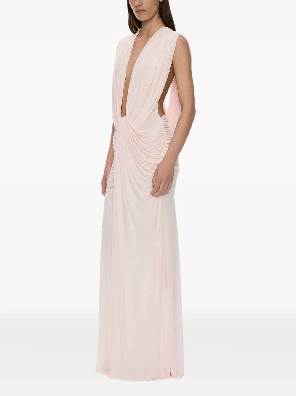 Christopher Esber Maxi-jurk met golvende drapering Roze