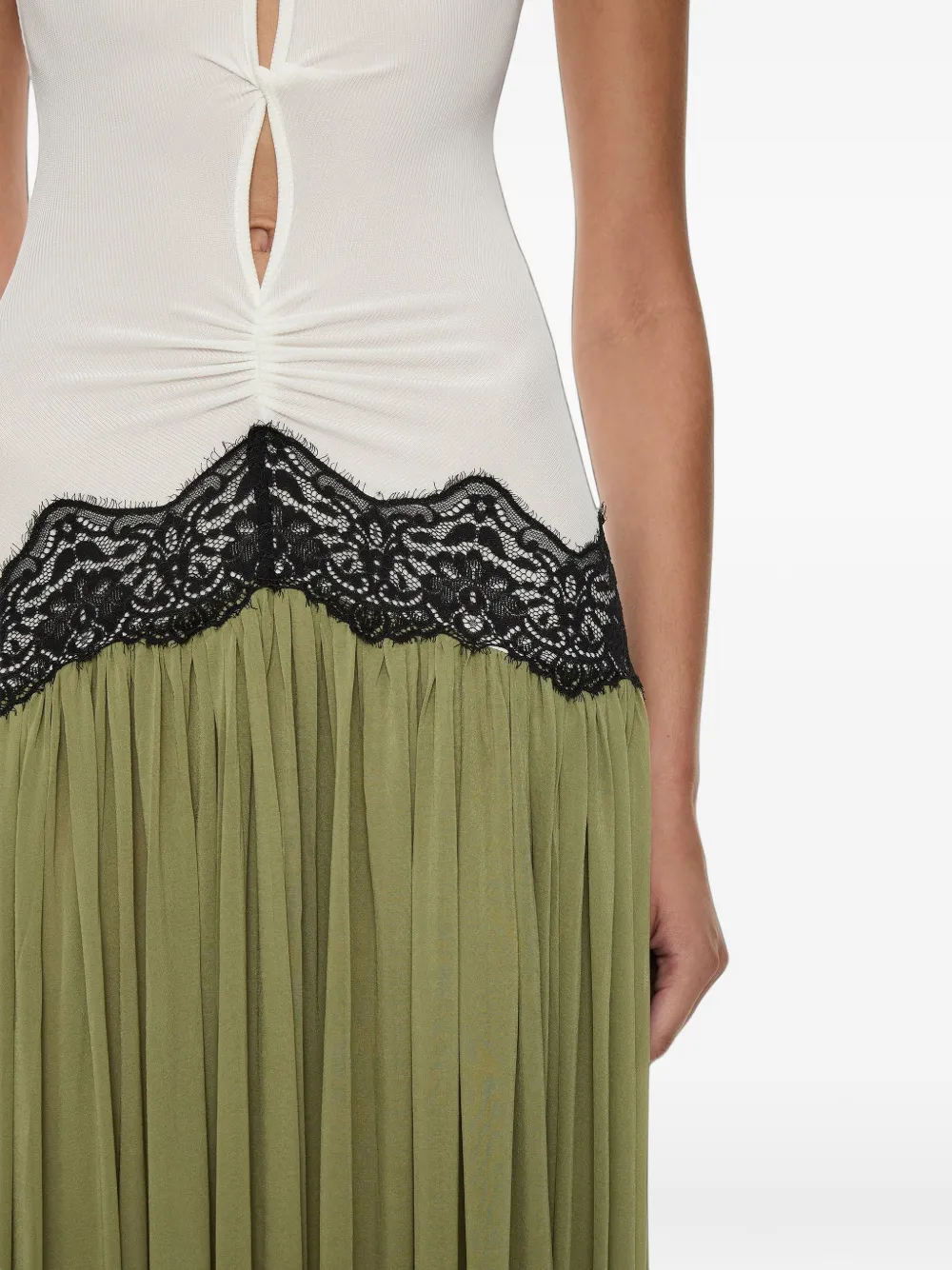 Christopher Esber Open Twist Verner maxi-jurk met kant Groen