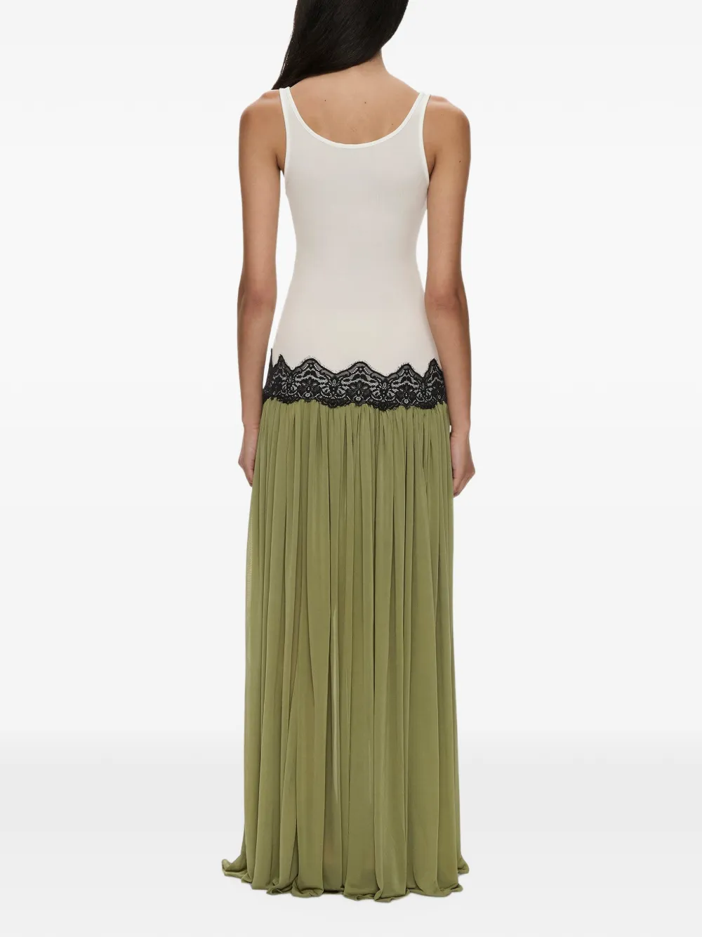 Christopher Esber Open Twist Verner maxi-jurk met kant Groen