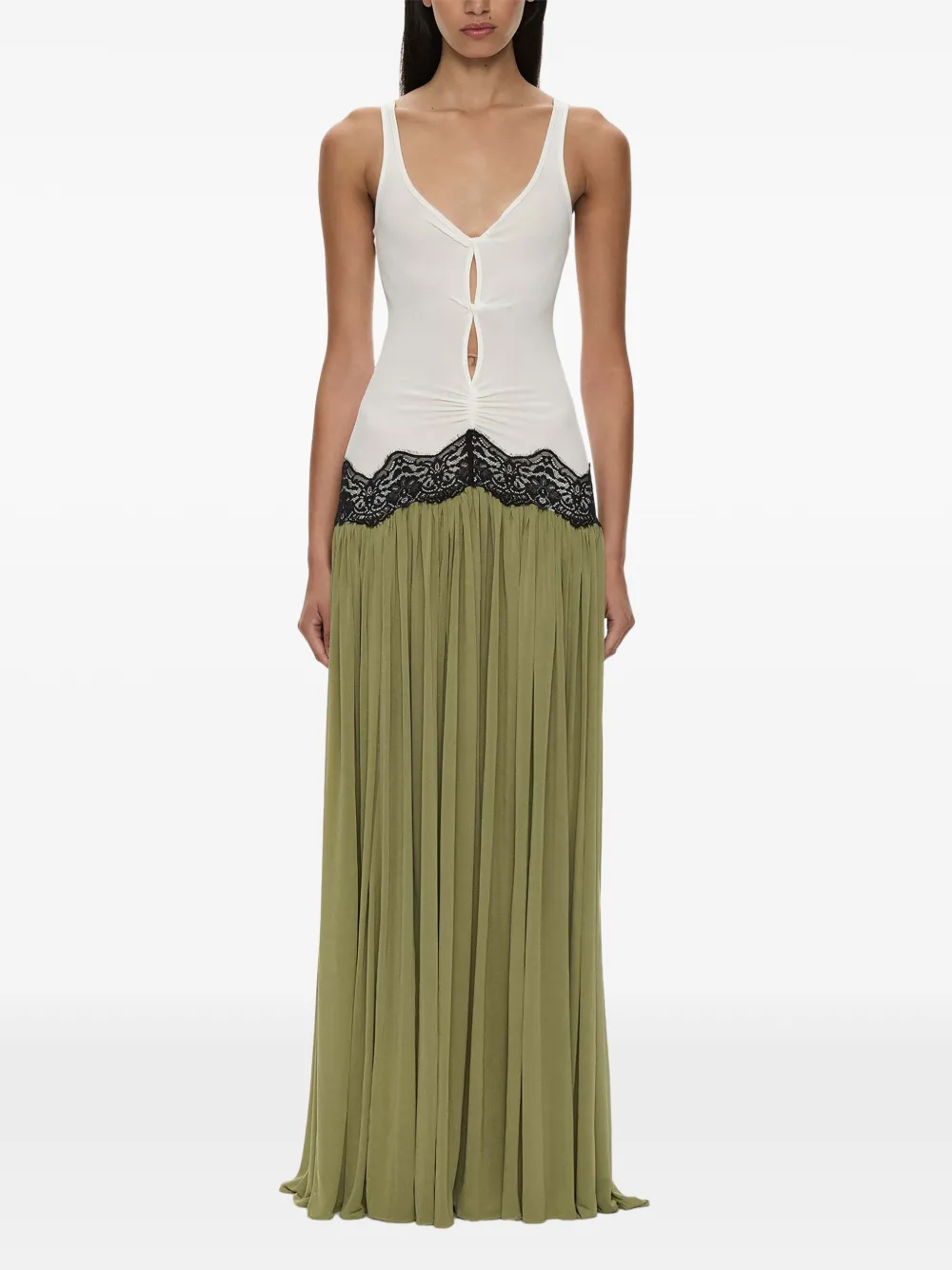 Christopher Esber Open Twist Verner lace maxi dress - Green