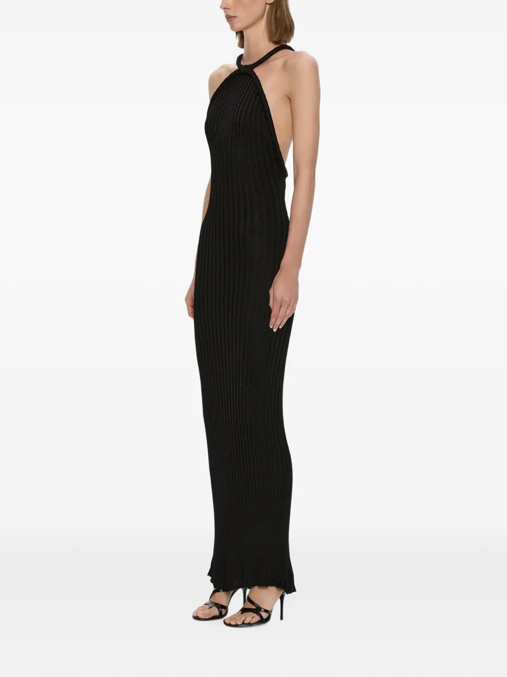 Christopher Esber Nyx maxi-dress met halternek Zwart