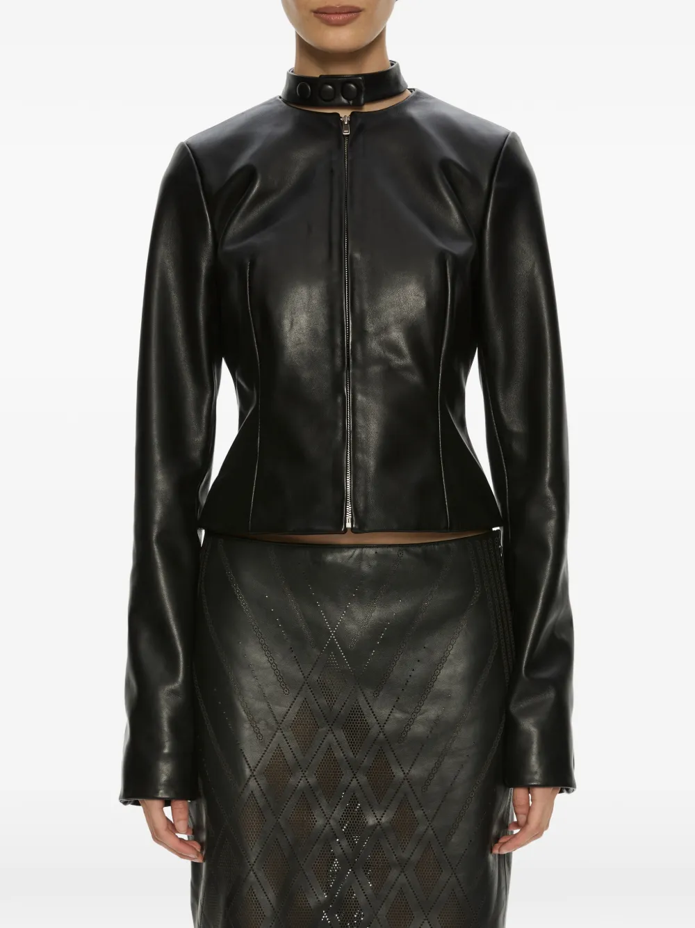 Christopher Esber Giacca Richie in pelle - Nero