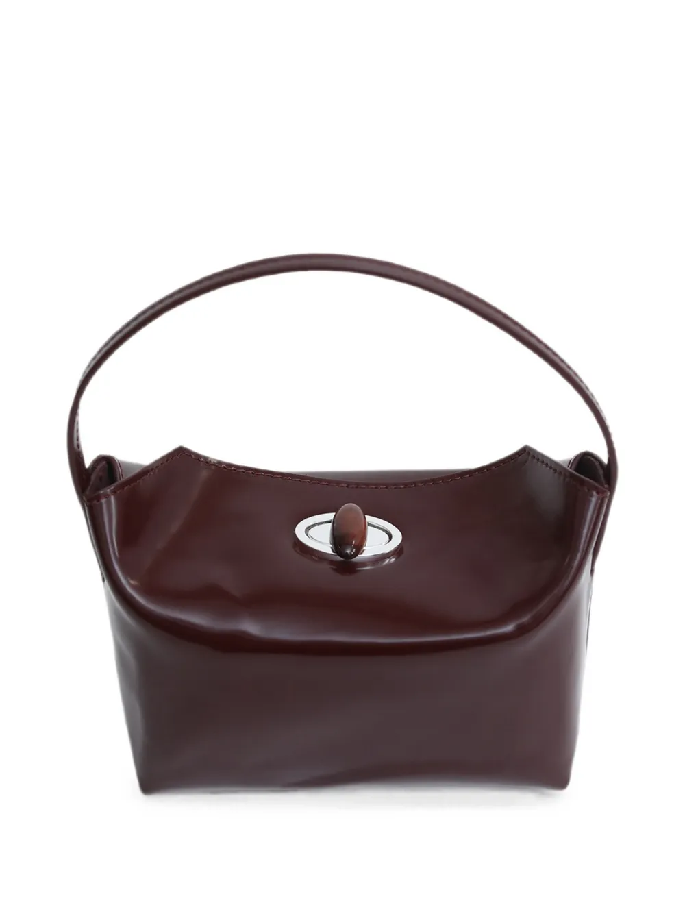 Christopher Esber Gepolijste mini-shopper met draaislot Rood