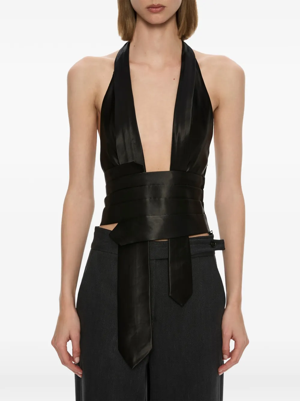 Christopher Esber Reyer satin tie top