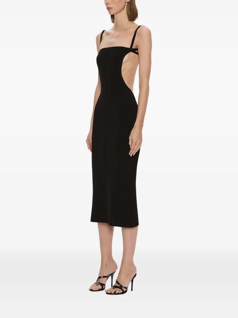 Christopher Esber Mara Contour gebreide midi-jurk Zwart