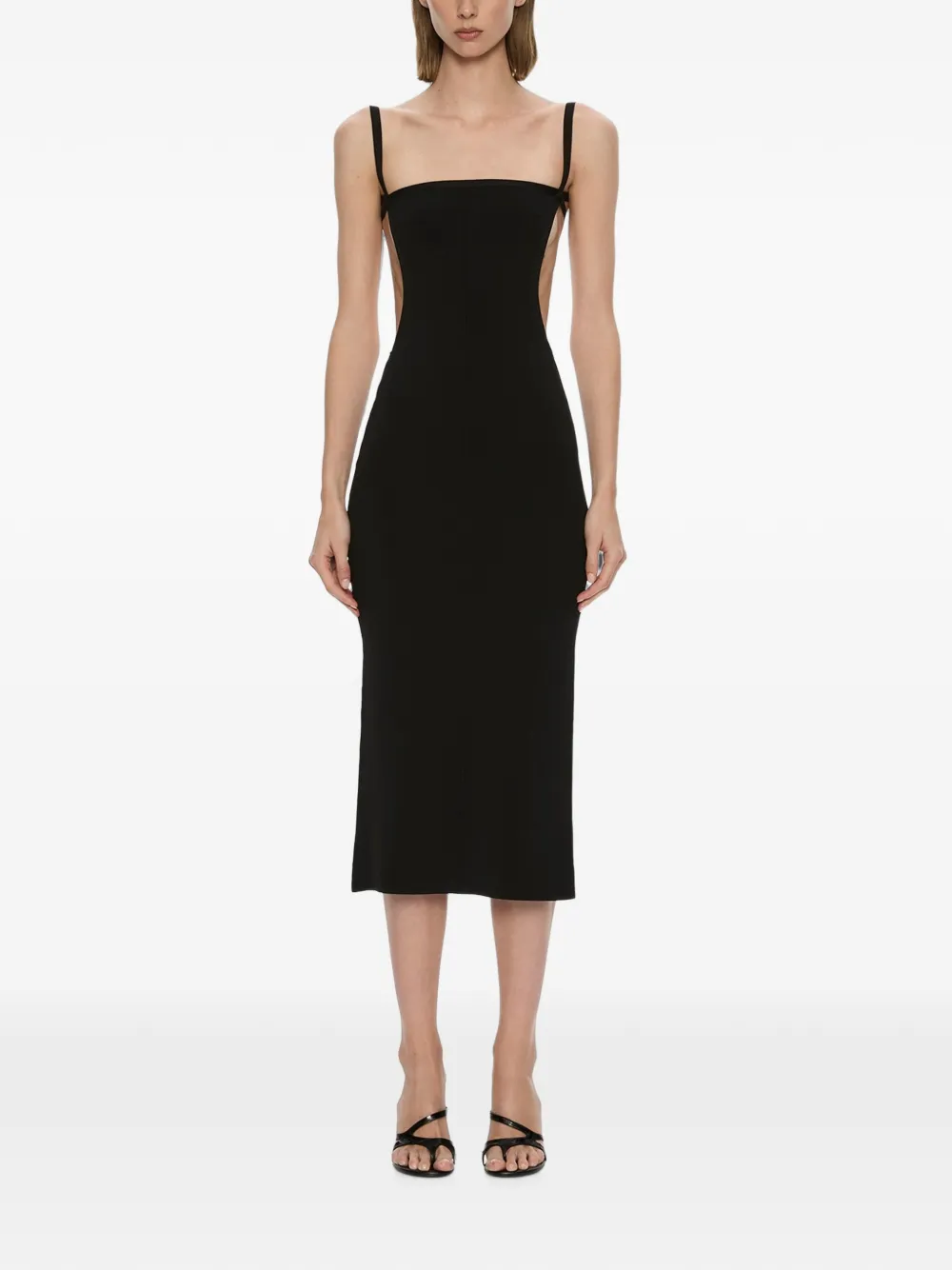 Christopher Esber Mara Contour gebreide midi-jurk Zwart