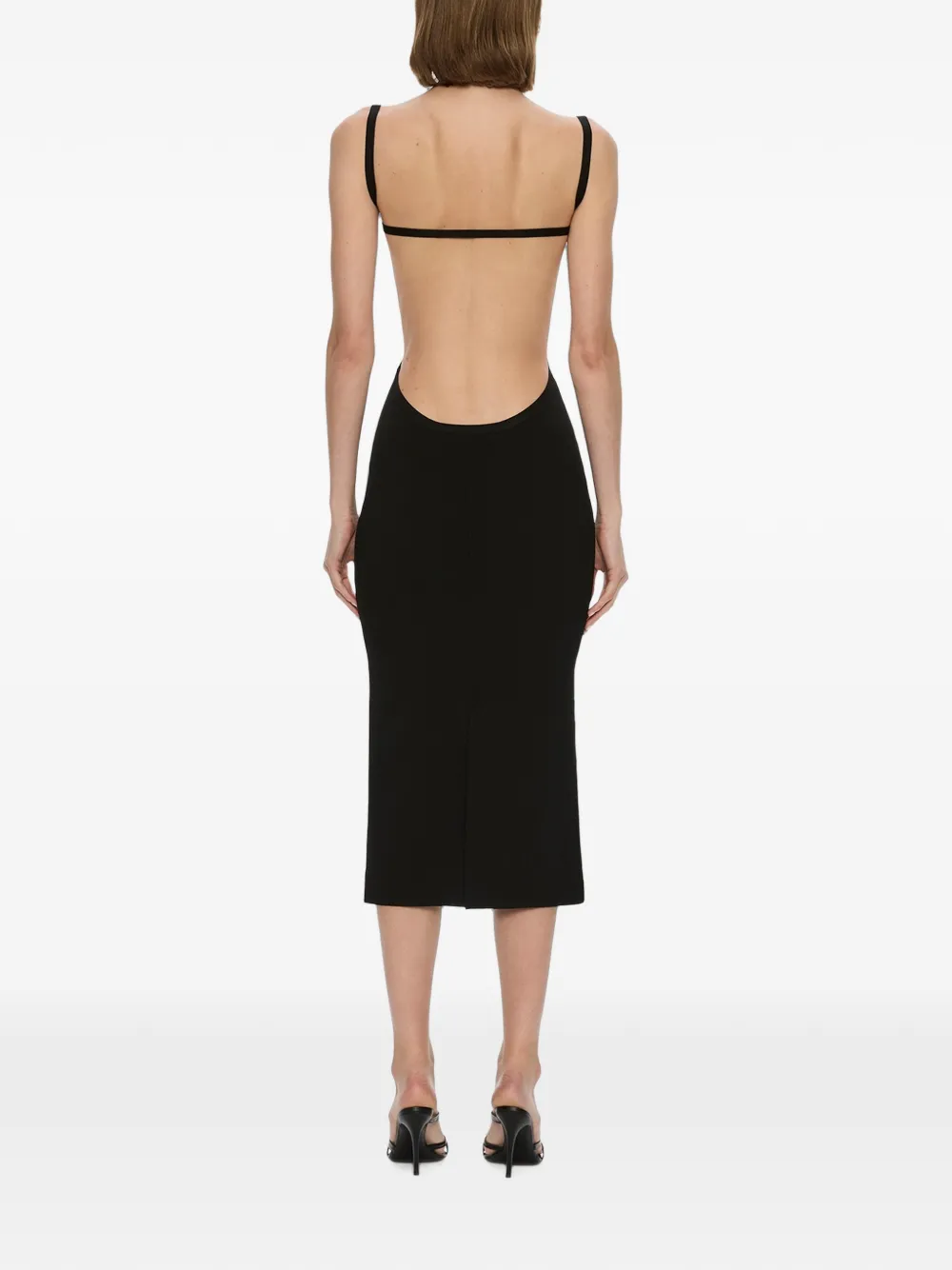 Christopher Esber Mara Contour gebreide midi-jurk Zwart