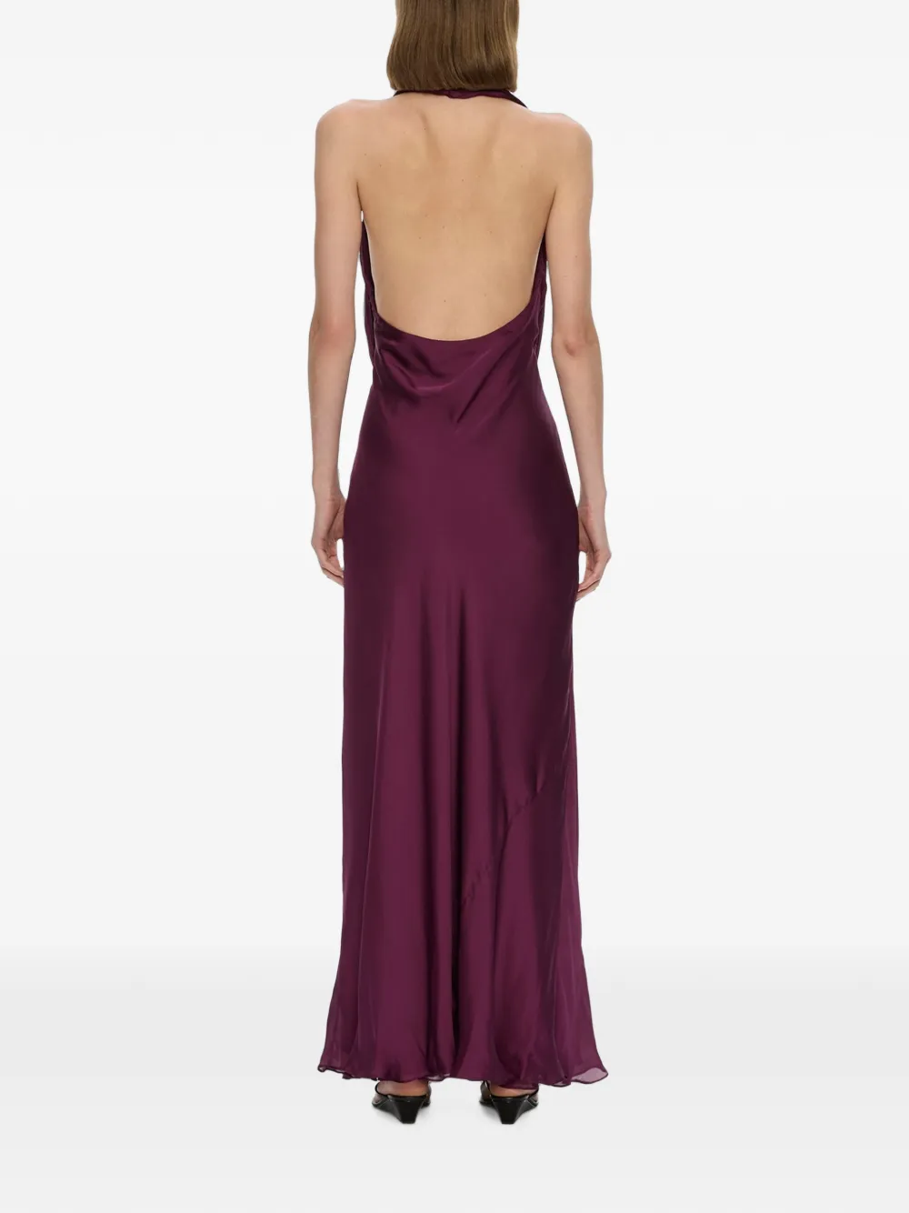 Christopher Esber Cesura maxi-jurk met kant Paars