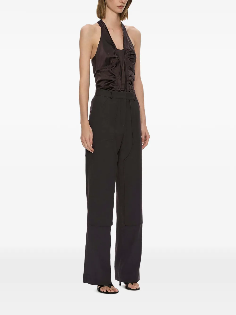 Christopher Esber Kraagloze tanktop Bruin