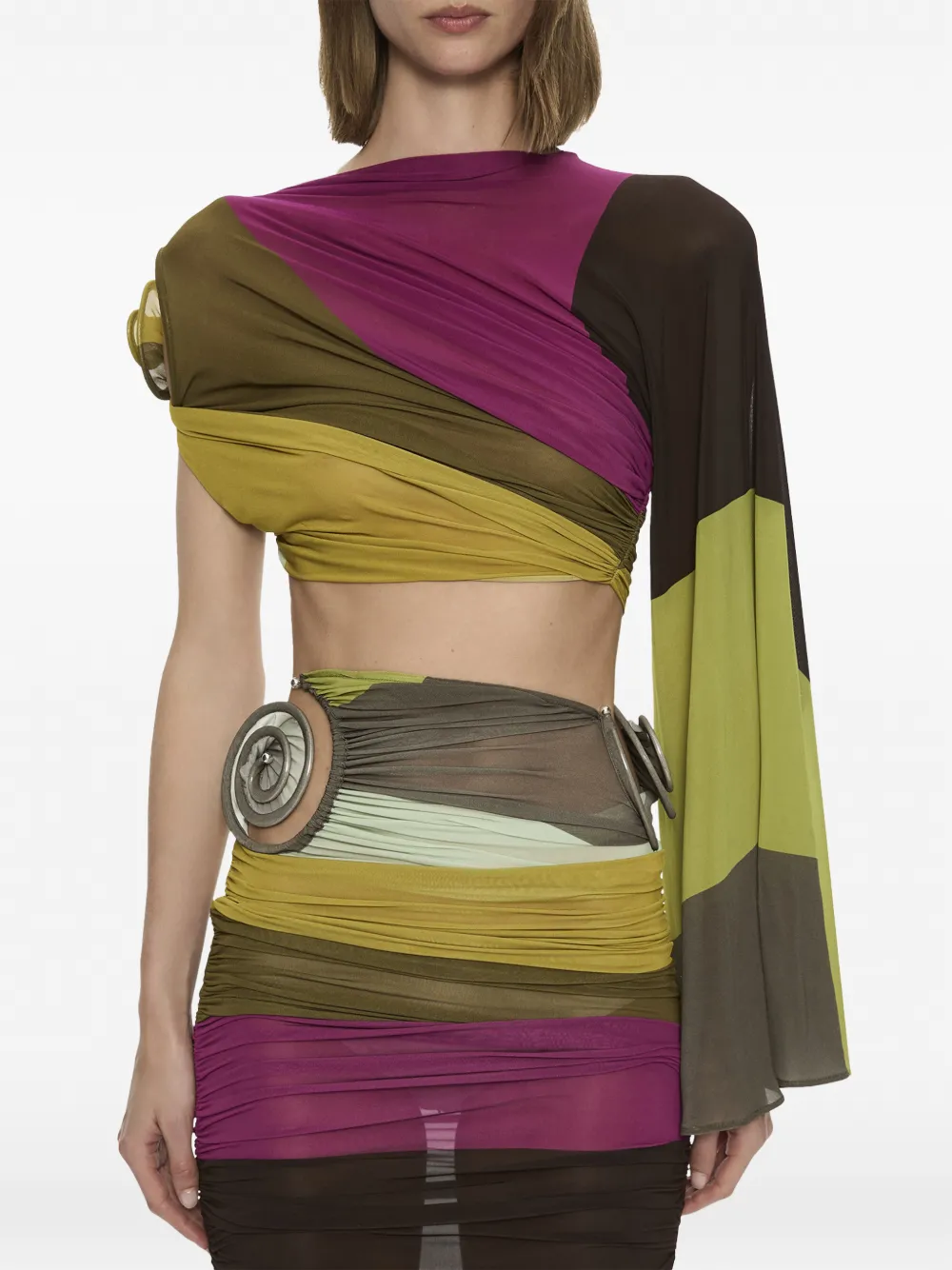Christopher Esber Gonna lunga Aurelia scolpita - Verde