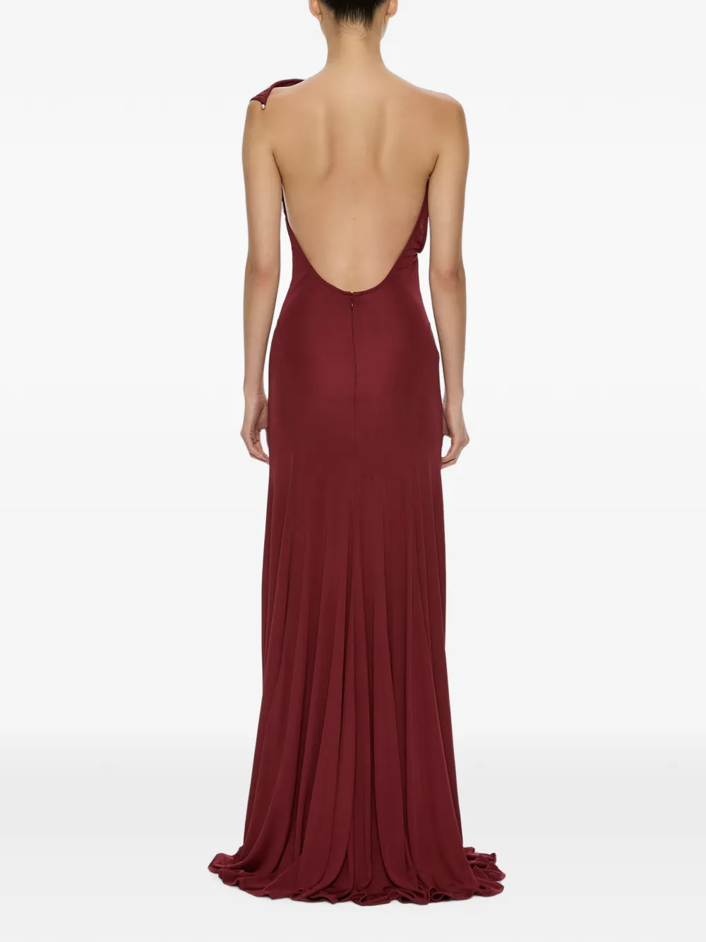 Christopher Esber Concave bewerkte maxi-avondjurk Rood