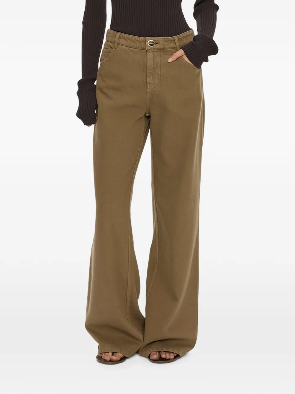 Christopher Esber Jeans taglio comodo - Marrone