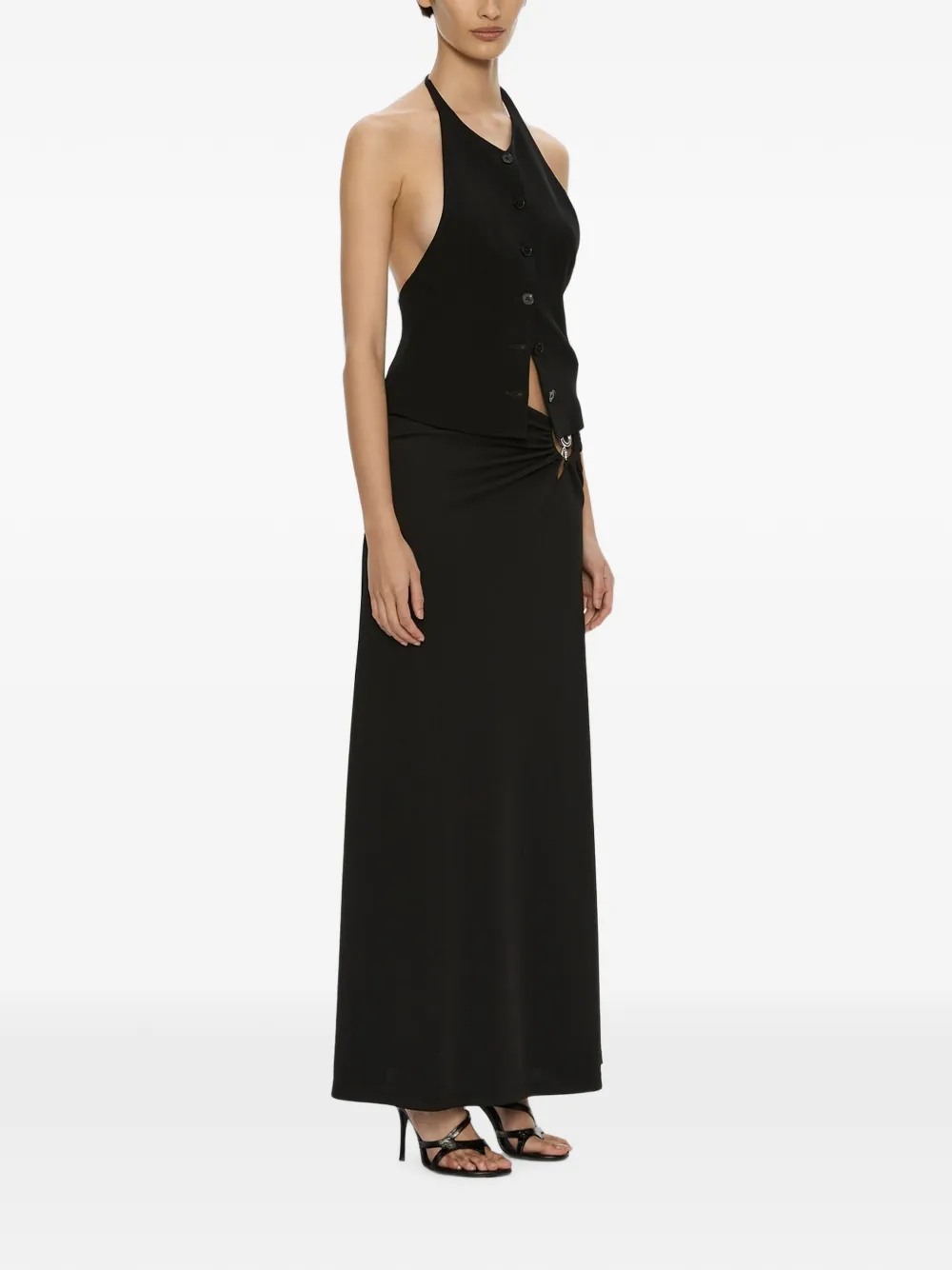 Christopher Esber Droplet Pendant tailored top Zwart