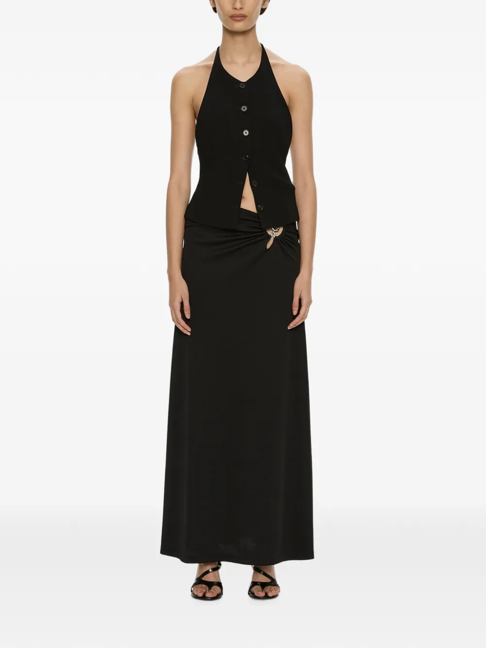 Christopher Esber Droplet Pendant tailored top Zwart