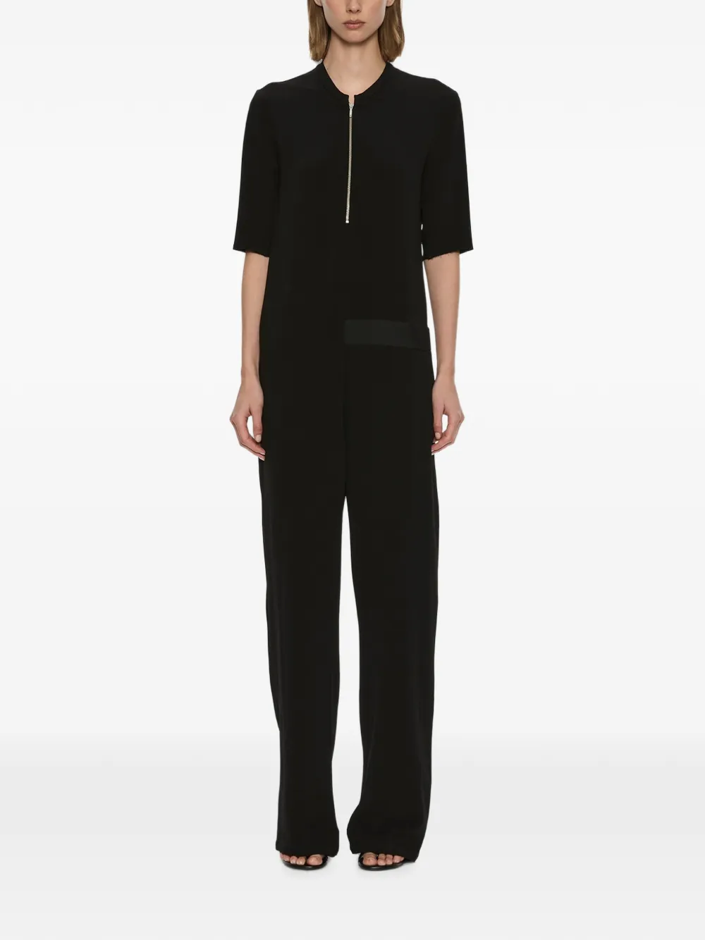 Christopher Esber Freya jumpsuit met ritssluiting Zwart