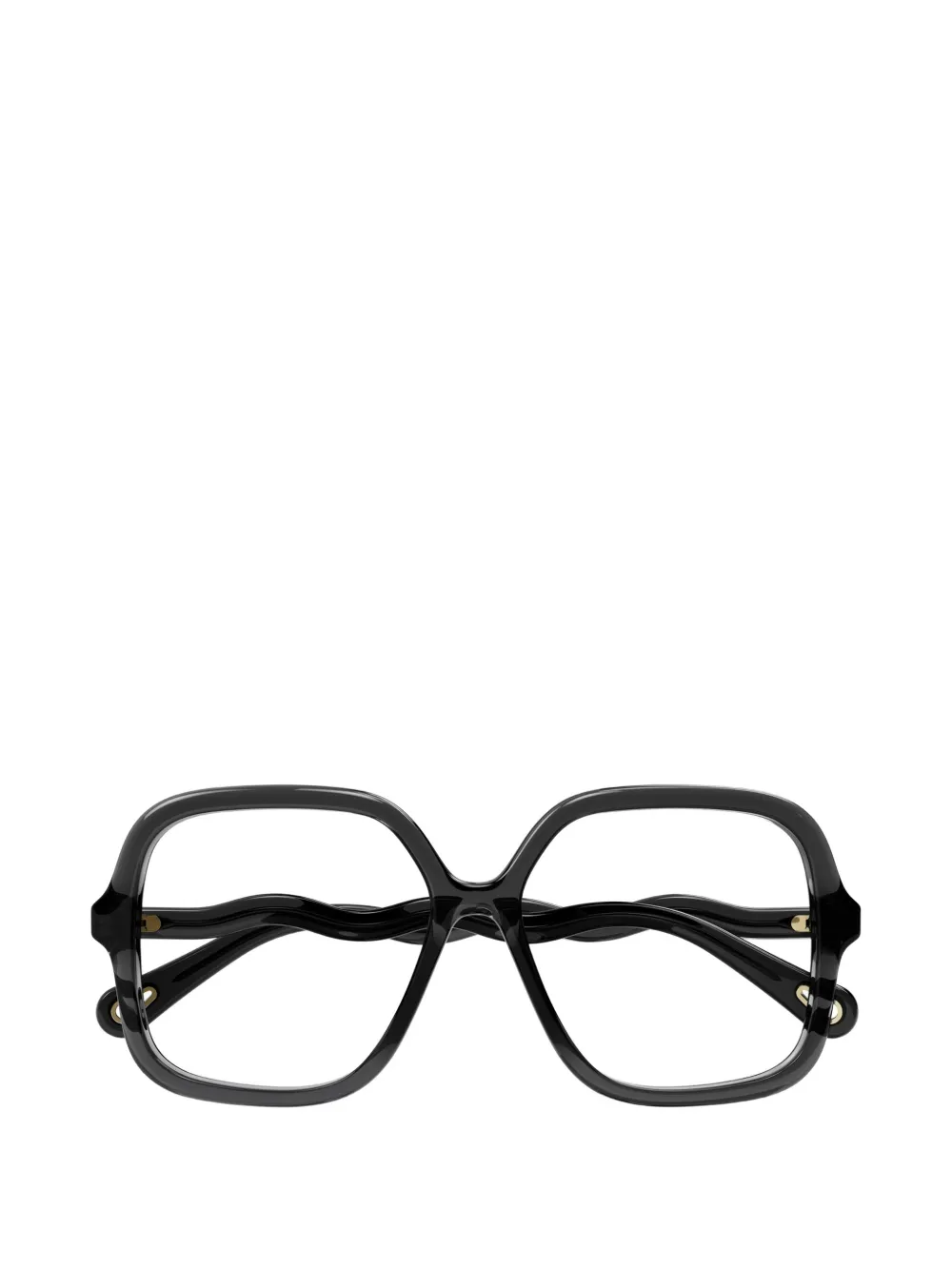 Chloé Eyewear wavy-arm square-frame glasses - Nero