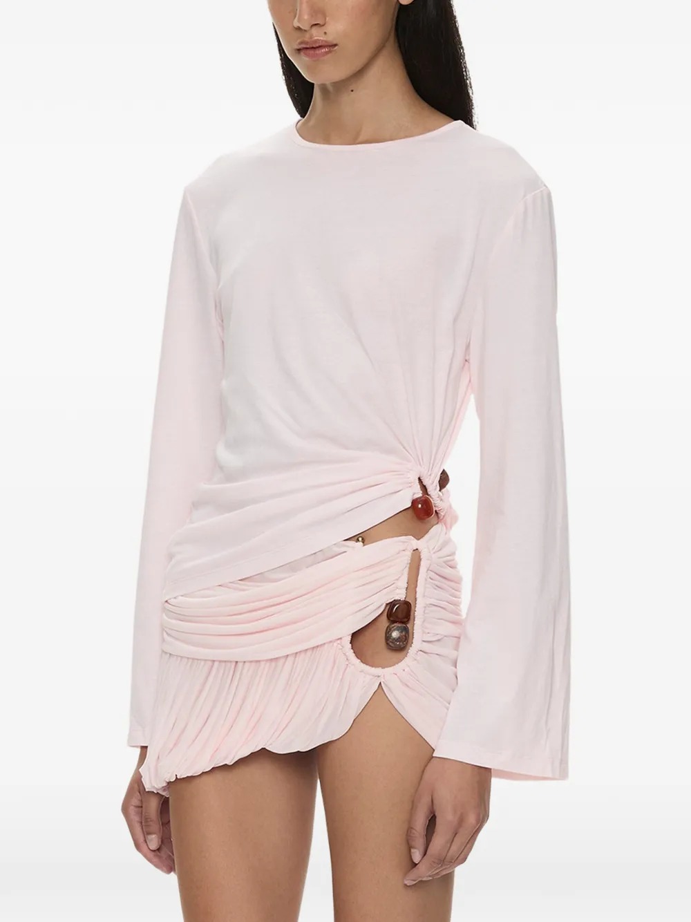 Christopher Esber Bree Quartz long-sleeve T-shirt - Rose Christopher Esber Bree Quartz long-sleeve T-shirt - Rose