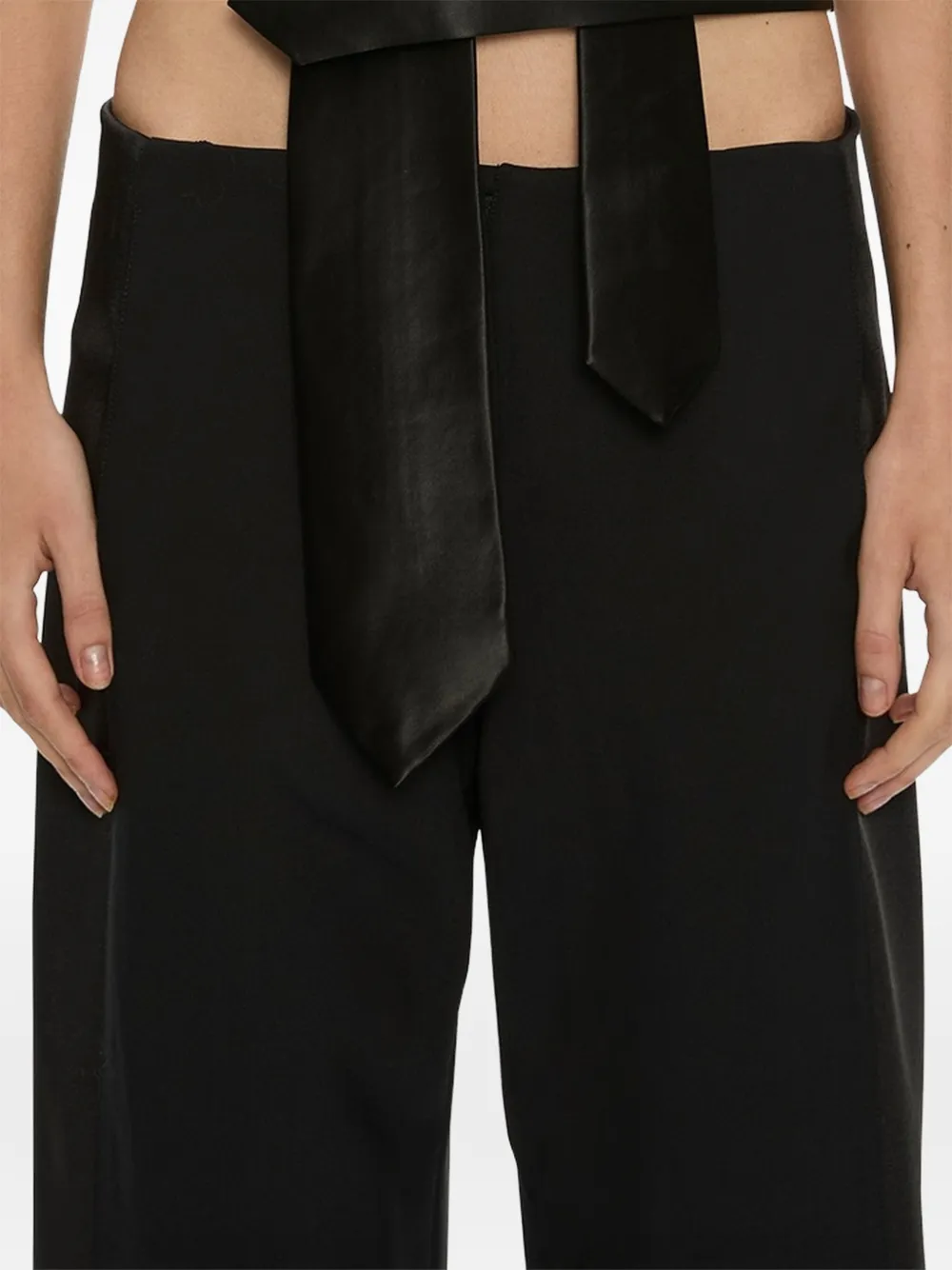 Christopher Esber tuxedo-style contrast-panel trousers Zwart