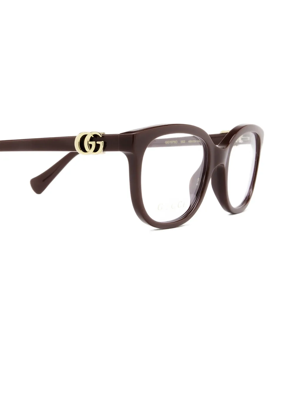 Gucci Eyewear Double G round-frame glasses Bruin