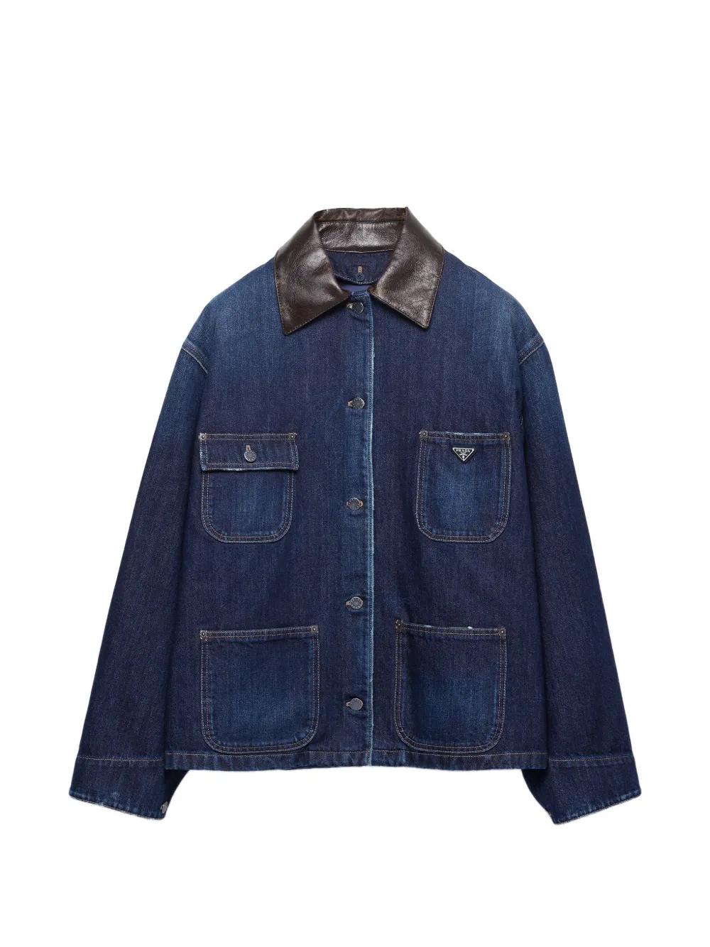 Prada denim trucker jacket - Blu