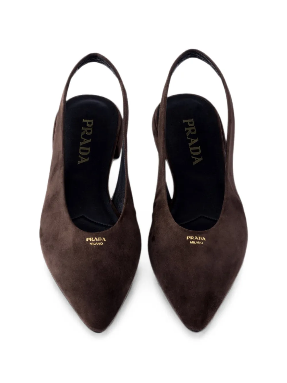 Prada Suède ballerina's Bruin