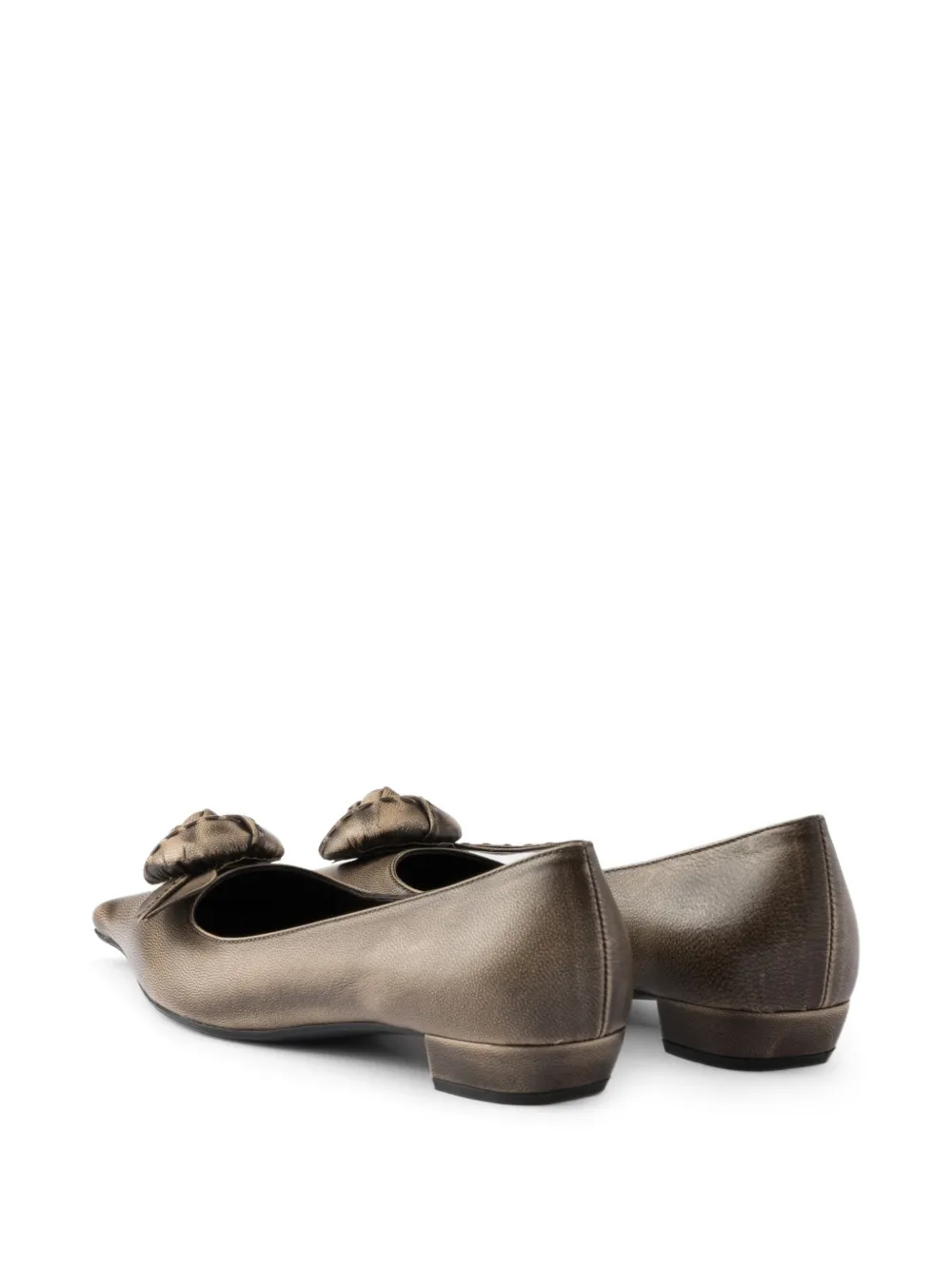 Prada Leren ballerina's Bruin