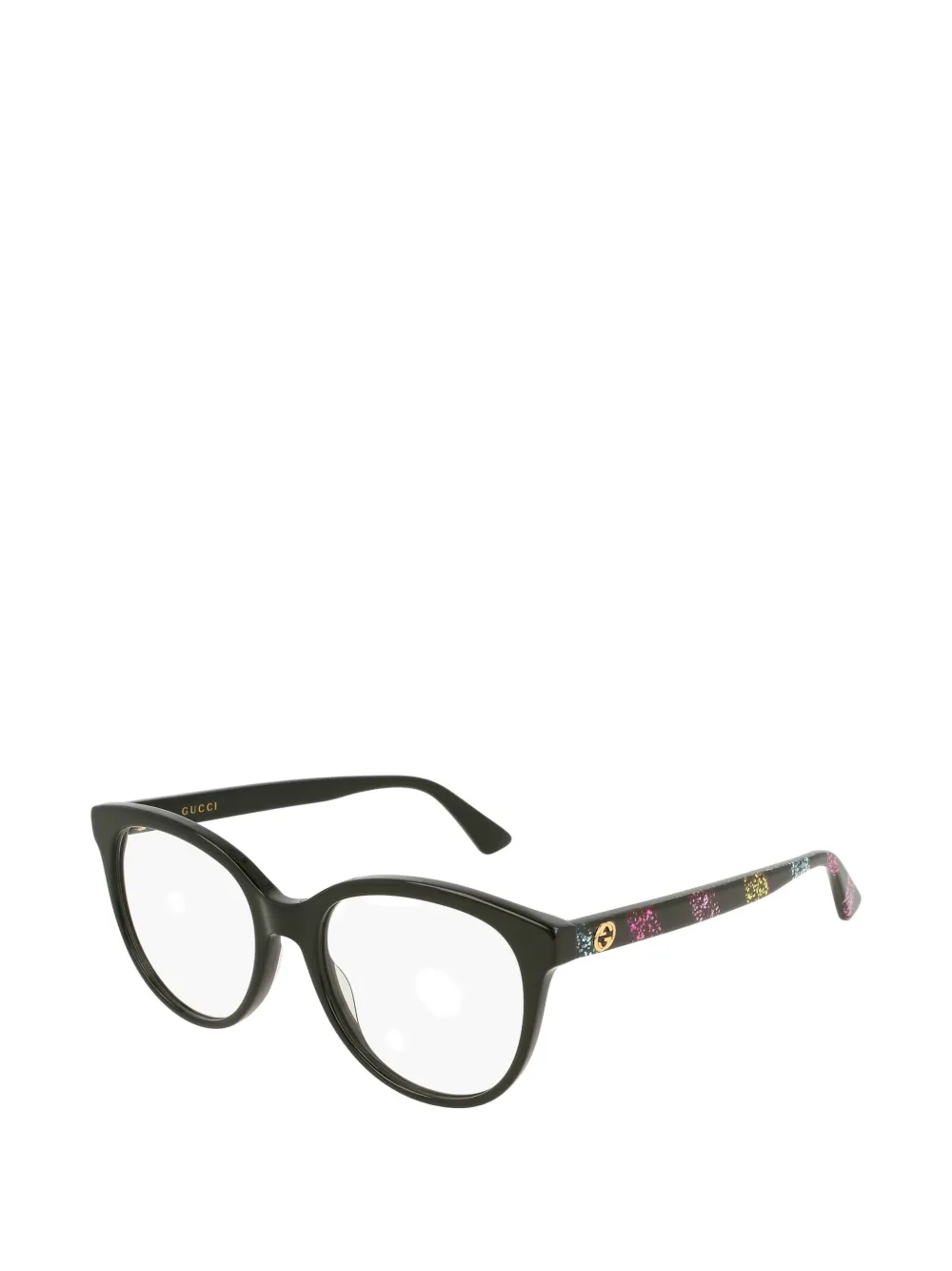 Gucci Eyewear Interlocking G round-frame glasses Zwart