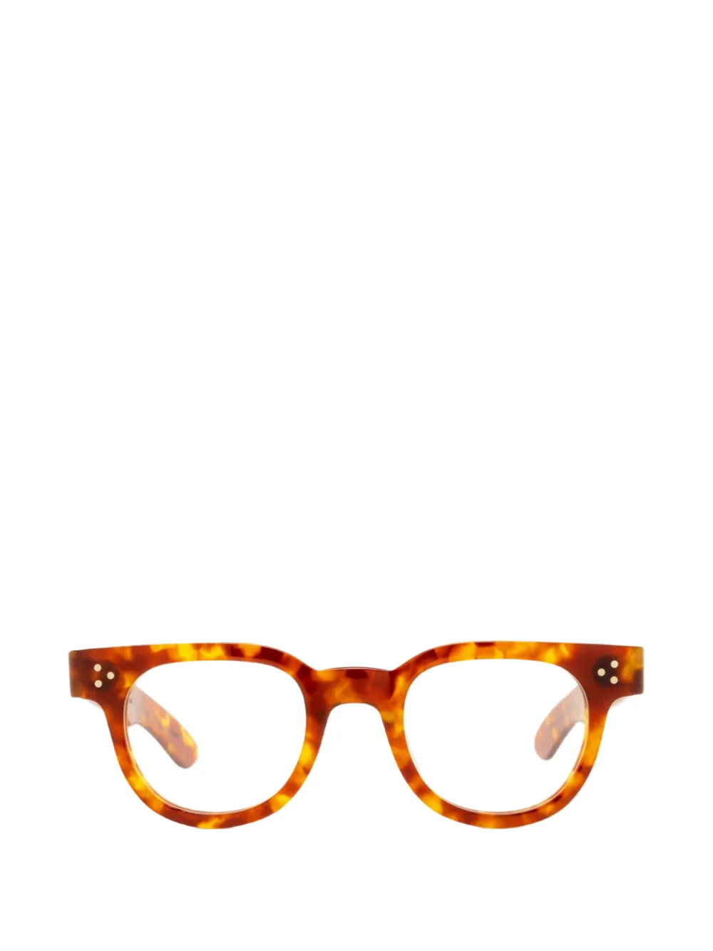 JULIUS TART OPTICAL lunettes de vue FDR à effet écaille de tortue - Orange