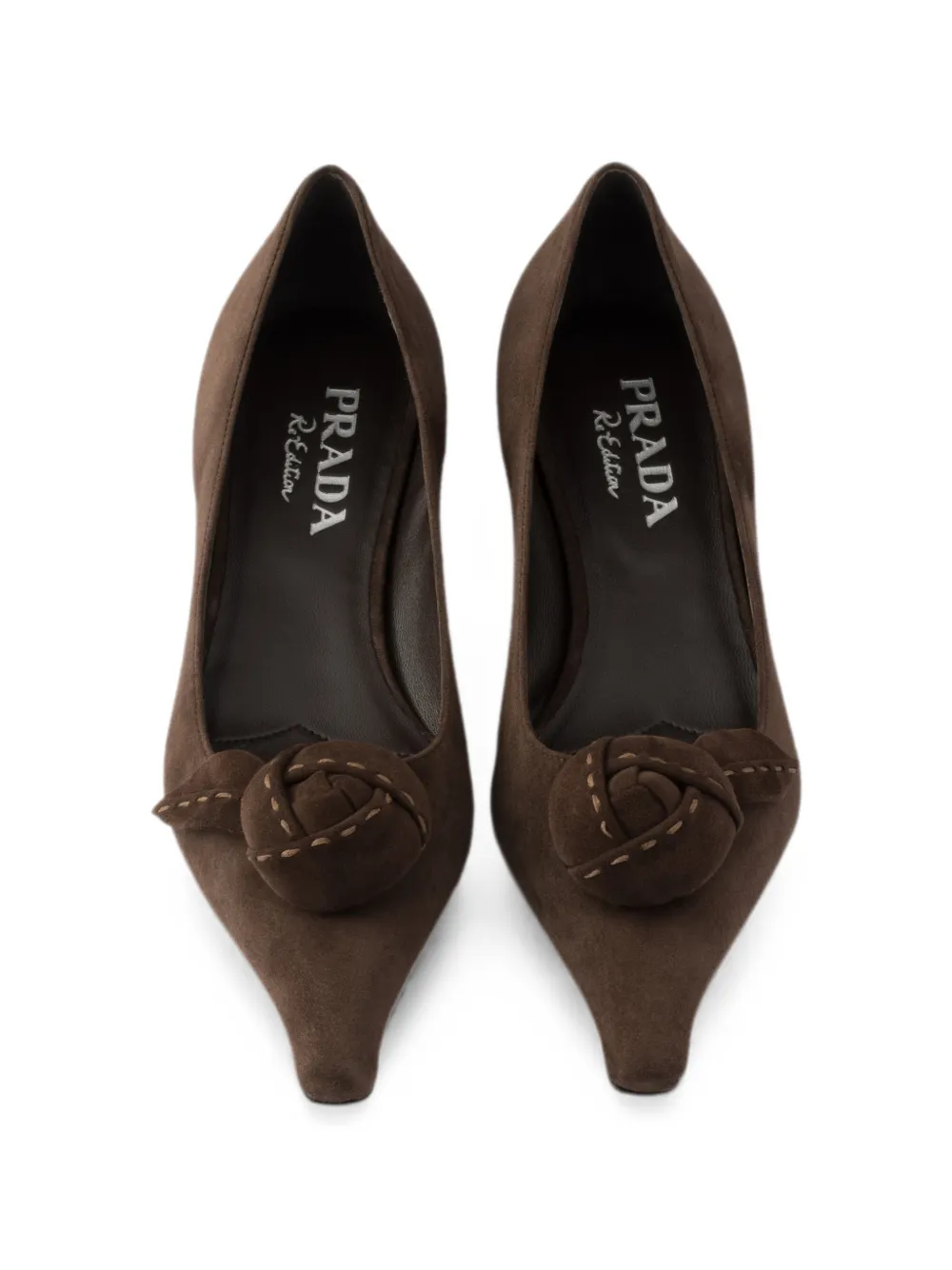 Prada Suède ballerina's Bruin