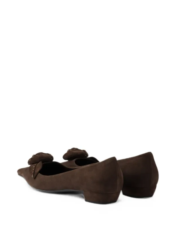 Prada Suede Ballerinas | ブラウン | FARFETCH JP