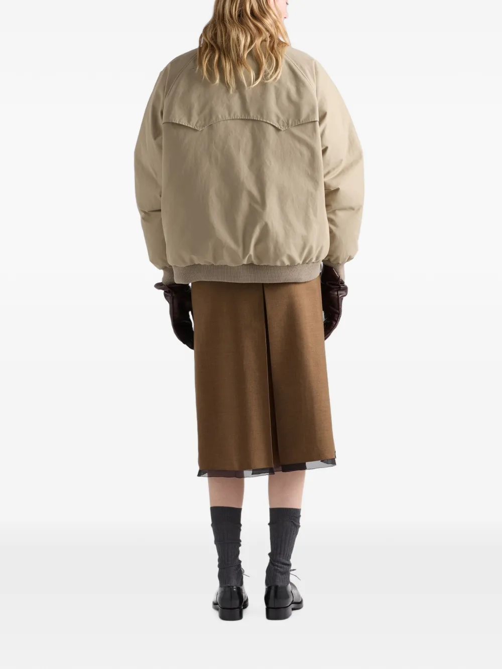 Prada Popeline donsjack Beige
