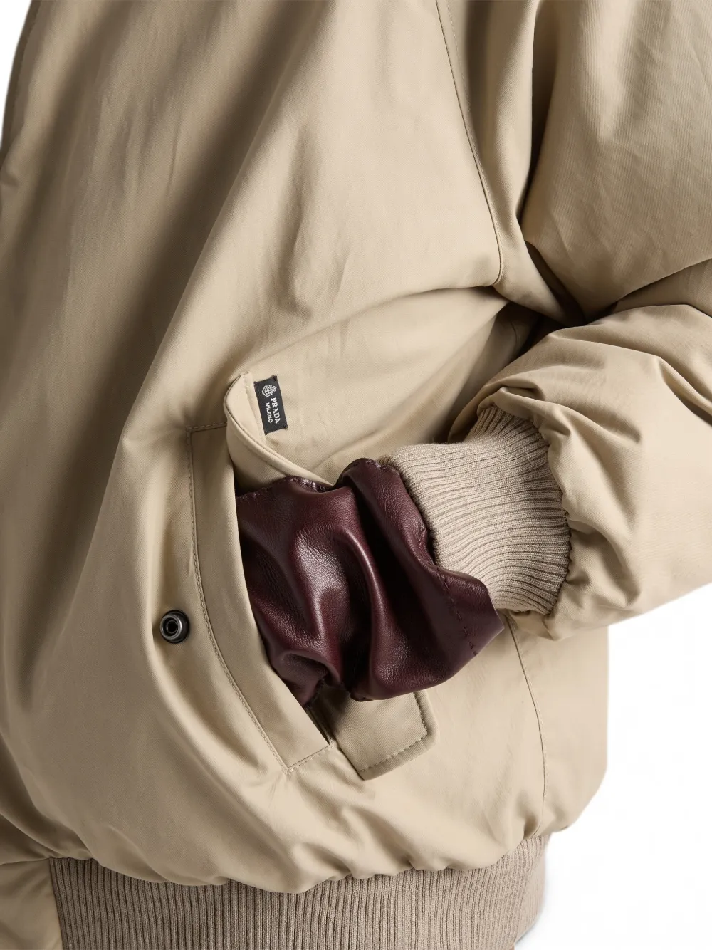Prada Popeline donsjack Beige