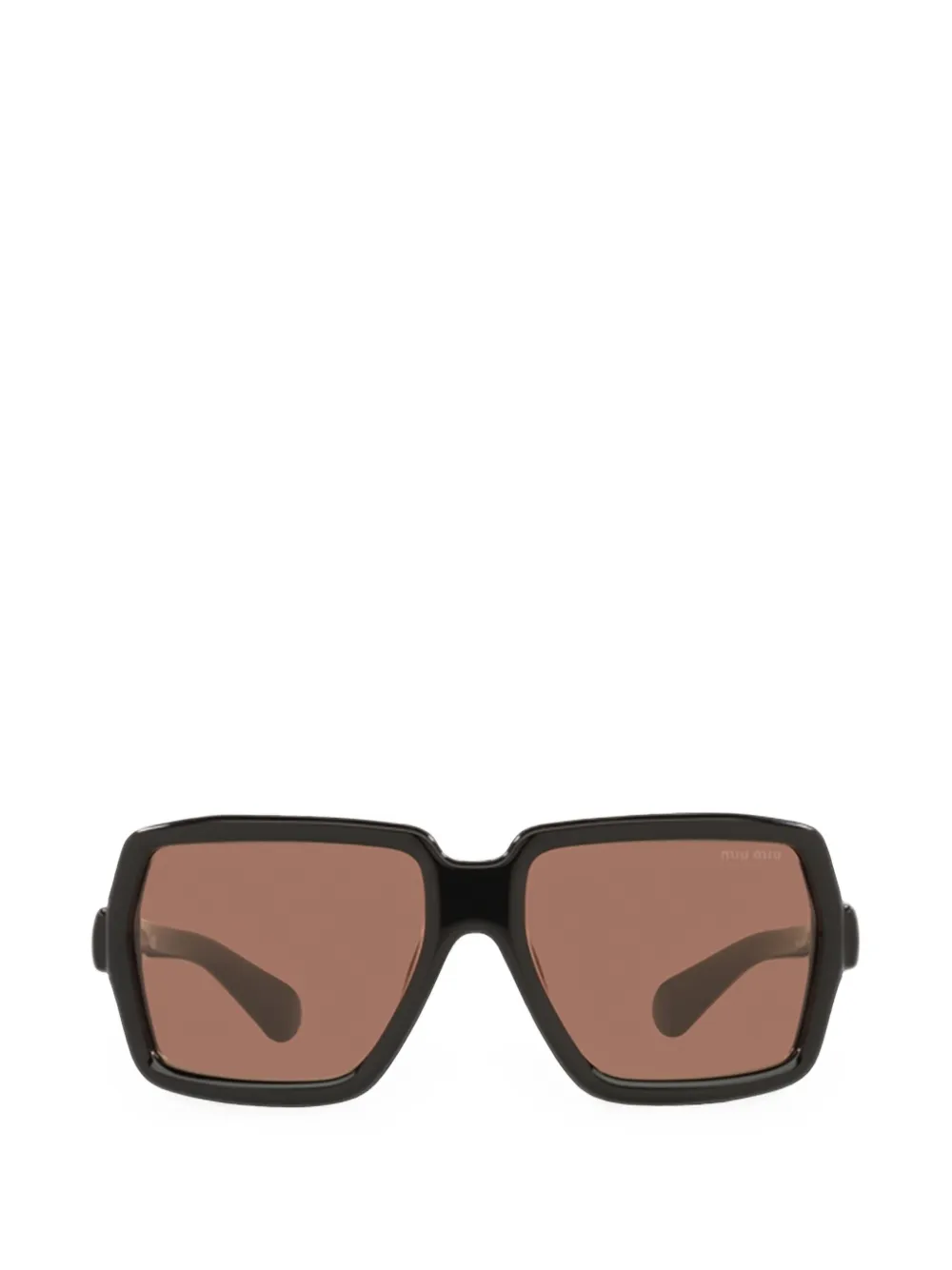 Miu Miu Eyewear logo-lettering sunglasses - Schwarz
